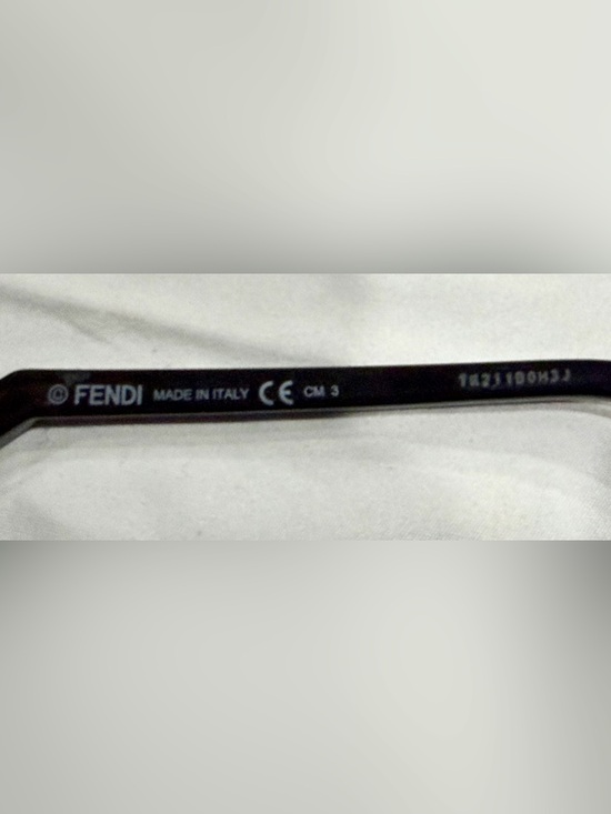 Fendi Tortoiseshell Shield Sunglasses with Crystal Accents
